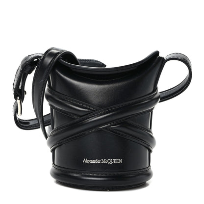 Alexander McQueen Calfskin Mini Curve Bucket Bag Black 1 of 10