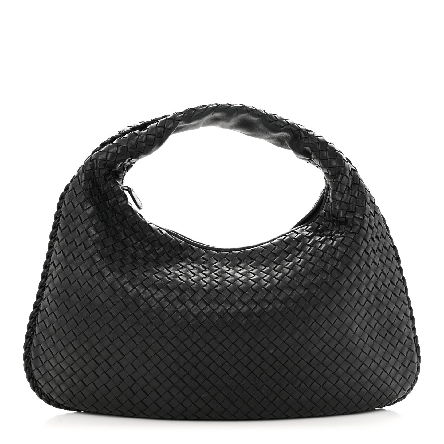 Nappa Intrecciato Large Veneta Hobo Black
