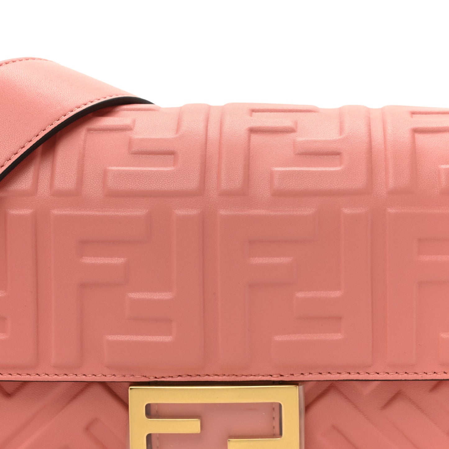 Nappa FF 1974 Embossed Baguette Rosa Pesca