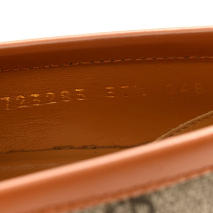 Gucci GG Supreme Monogram Cordovan Lux Womens Harald Horsebit 25mm Platform Loafers 37.5 Beige Ebony 7 of 11