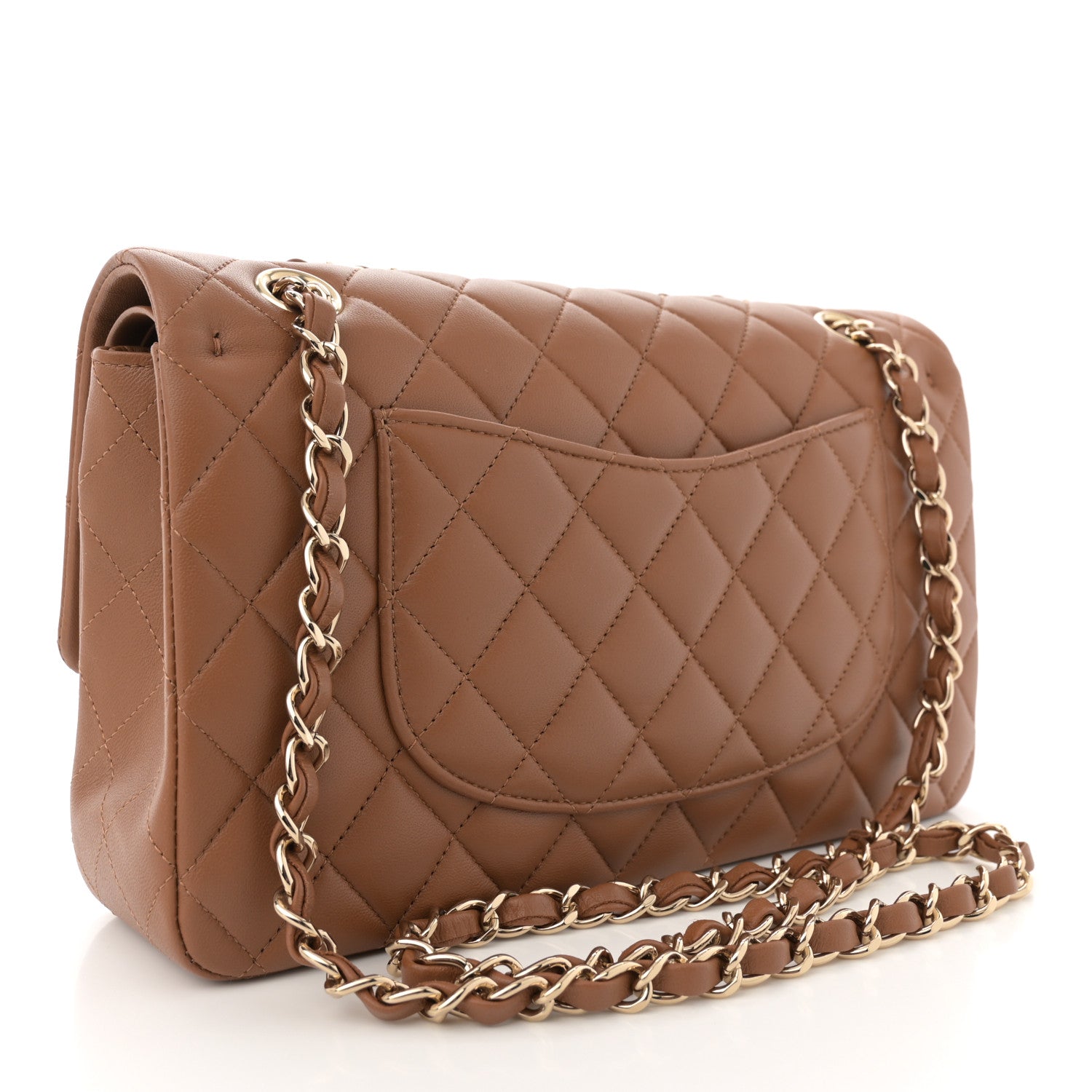 Chanel Lambskin Quilted Medium Double Flap Brown 3 of 11