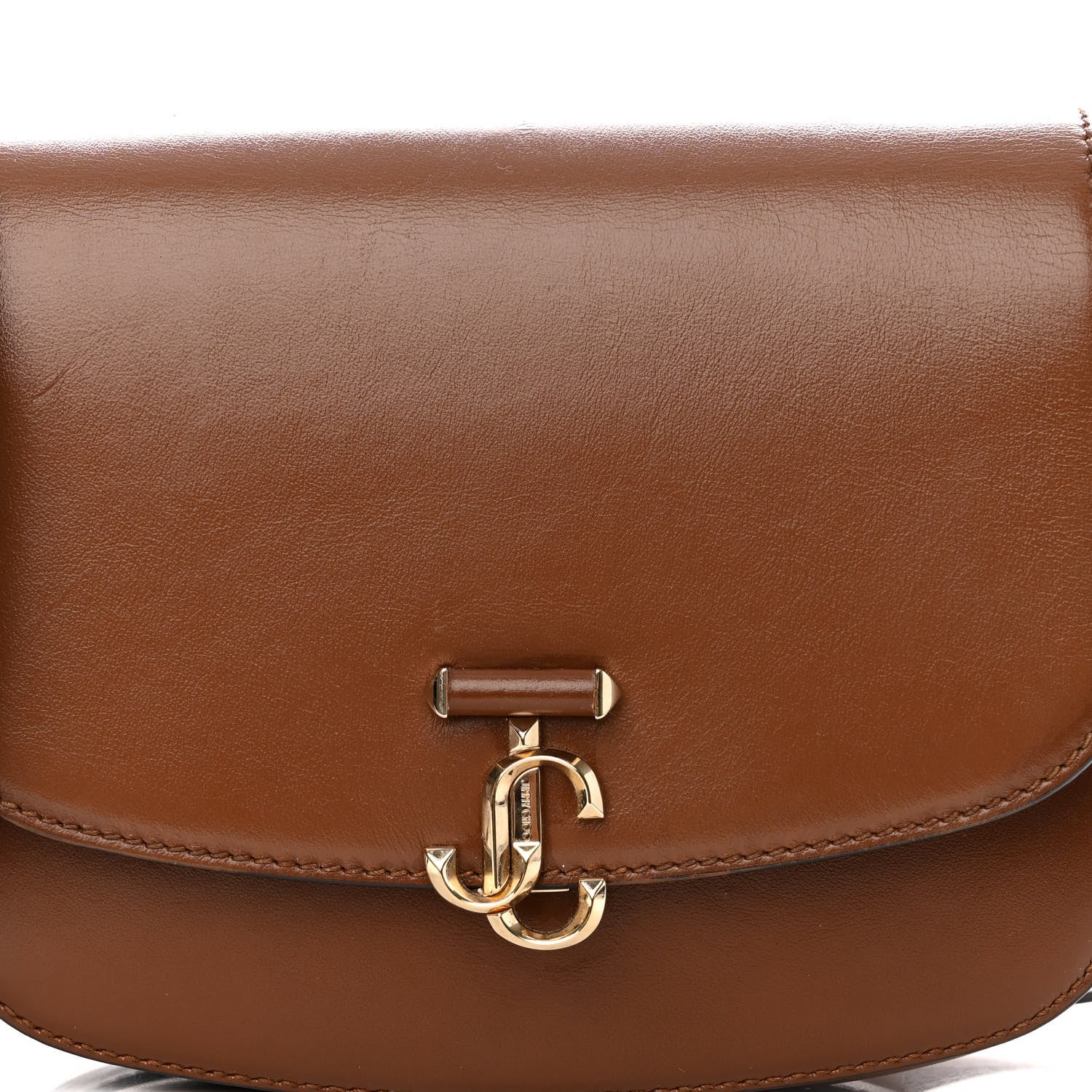 Jimmy Choo Calfskin Varenne Shoulder Bag Small Dark Tan 7 of 11