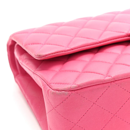 Chanel Lambskin Quilted Medium Double Flap Pink 14 of 17