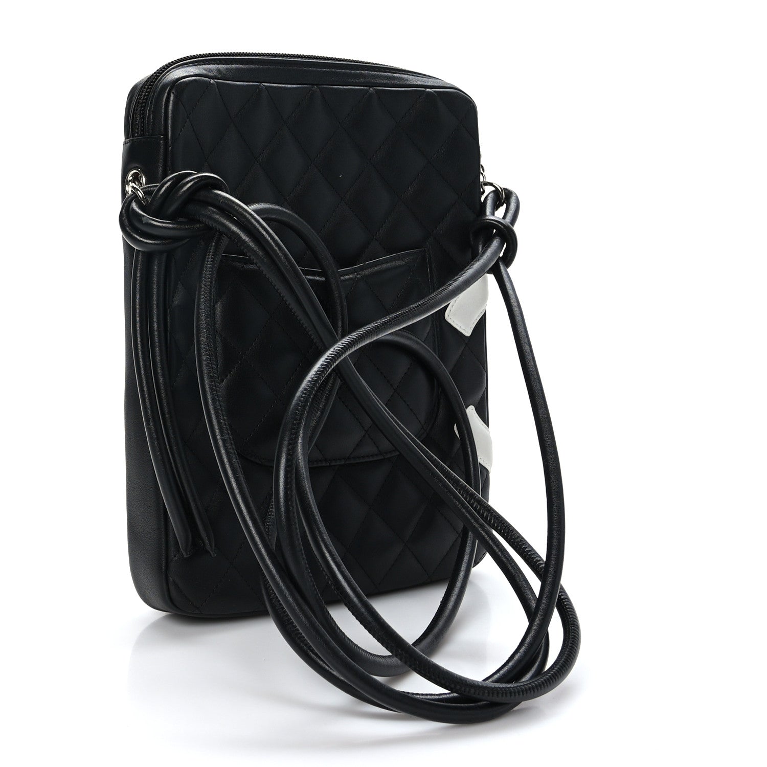 Chanel Calfskin Quilted Medium Cambon Messenger Black White 3 of 10