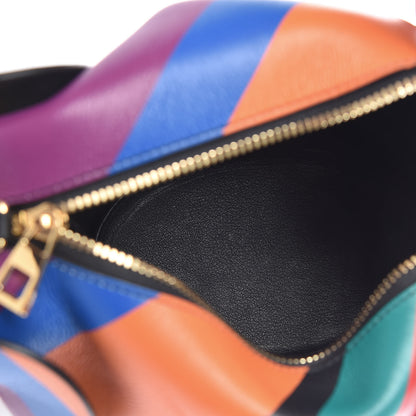 Loewe Calfskin Mini Striped Elephant Crossbody Bag Multicolor 5 of 7