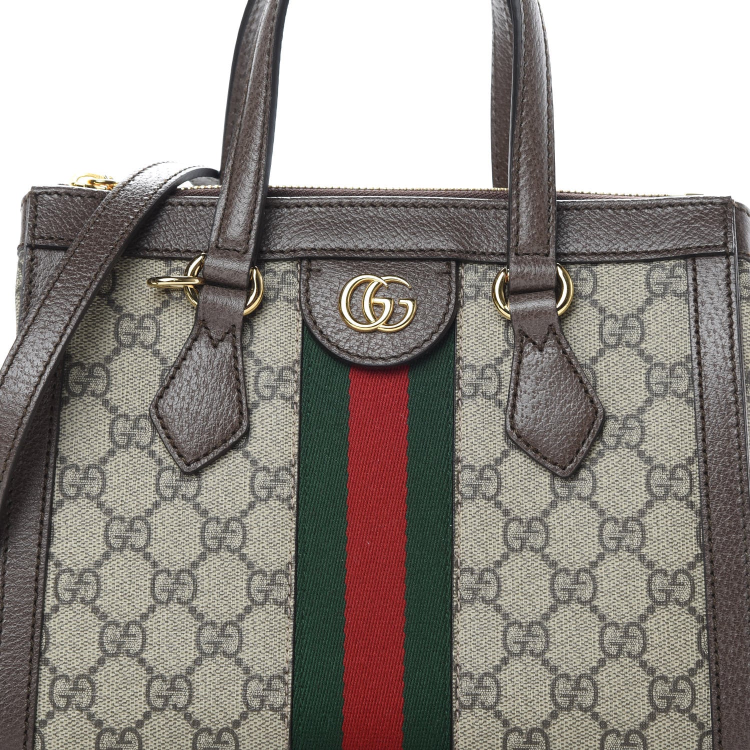 Gucci GG Supreme Monogram Small Ophidia Tote Bag Brown 8 of 12