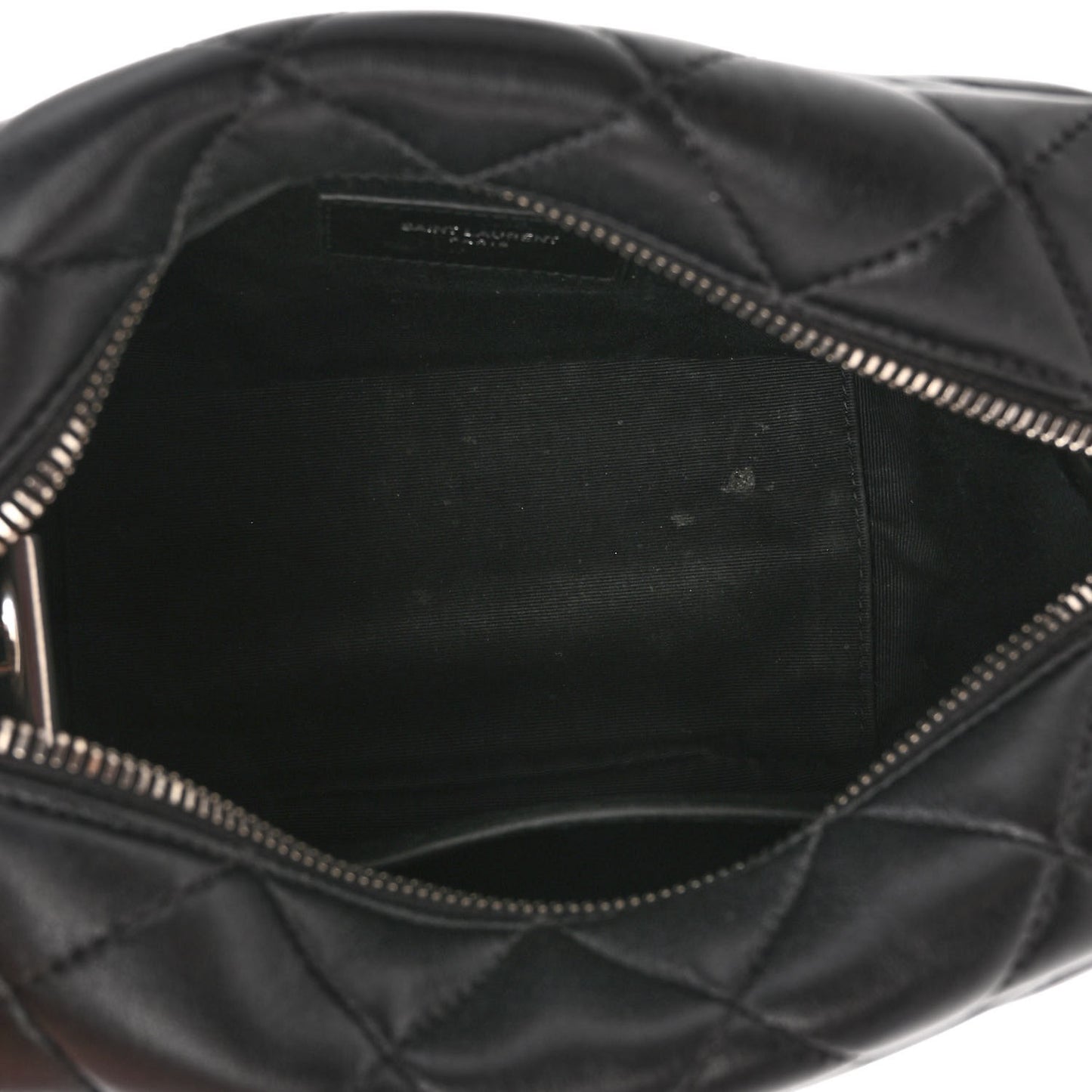 Calfskin Y Quilted Monogram Small Loulou Bowling Bag Black