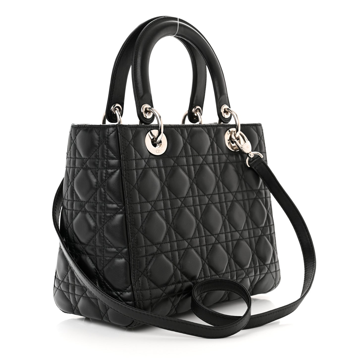 Lambskin Cannage Medium Lady Dior Black