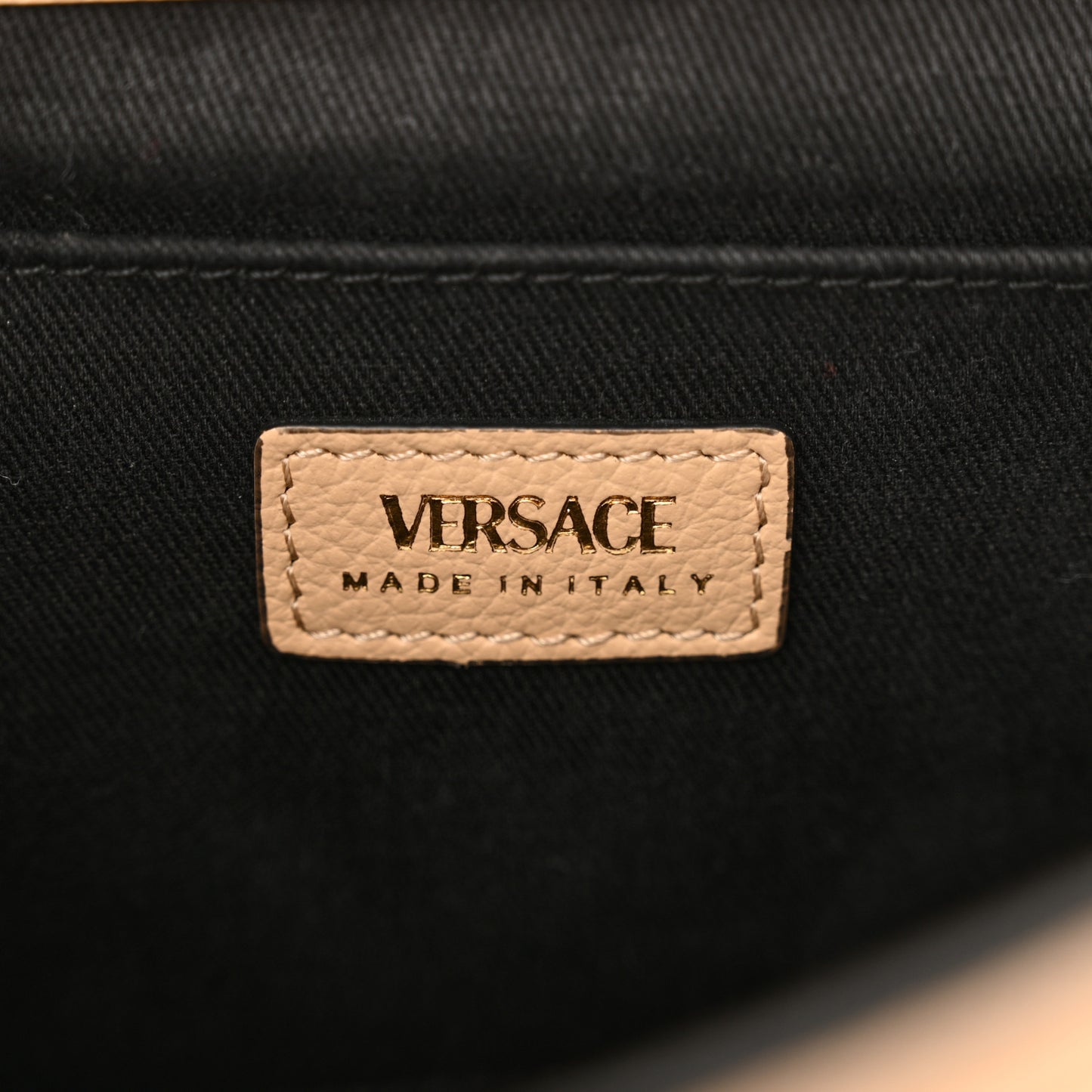 Grainy Calfskin Virtus Top Handle Bag Beige
