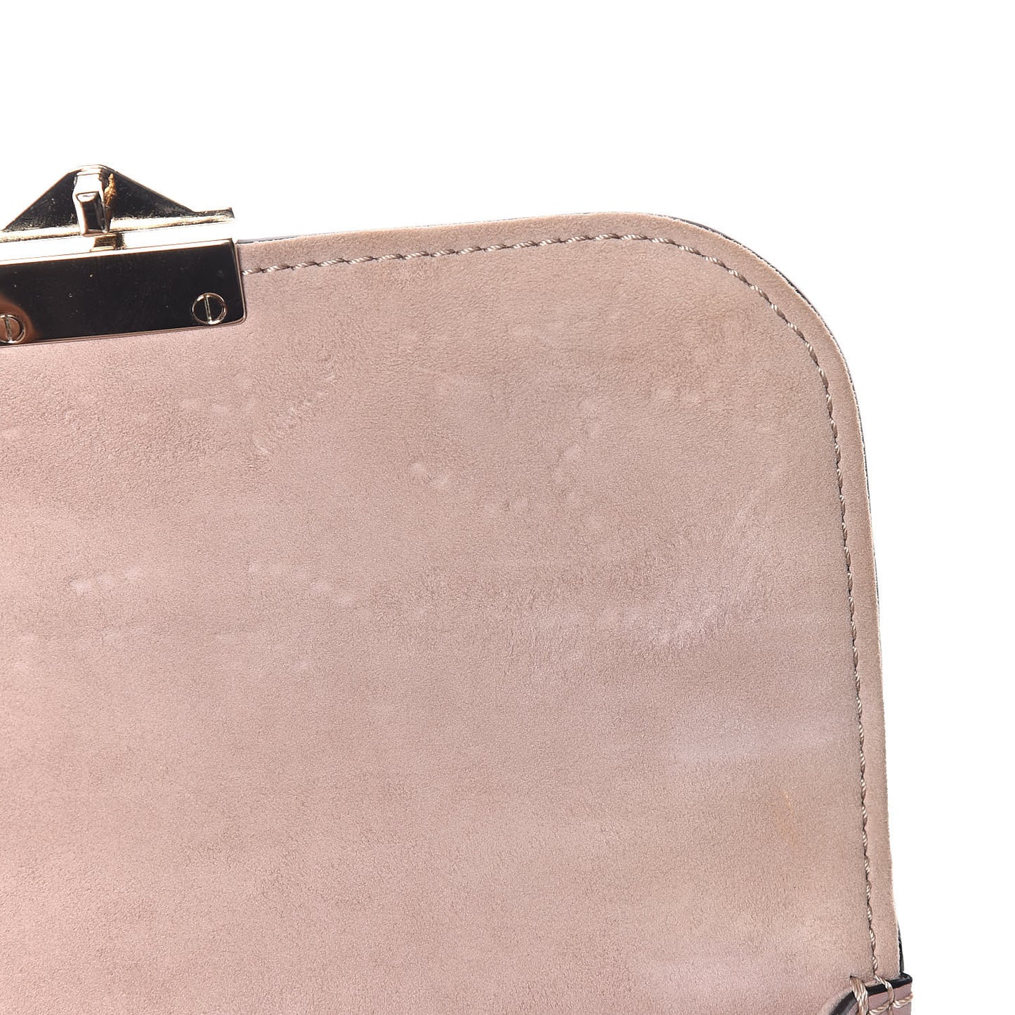 Vitello Sequin Embellished Small Glam Lock Rockstud Flap Poudre