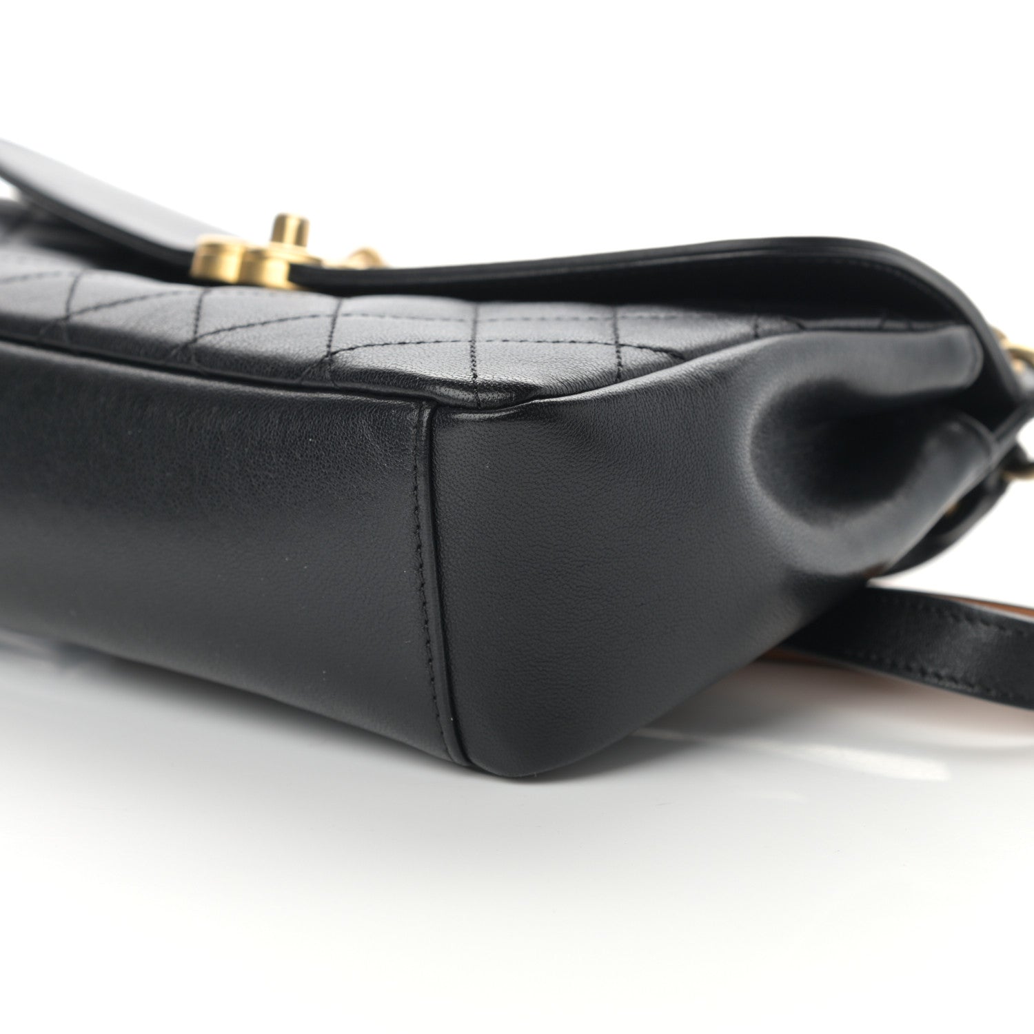 Chanel Lambskin Quilted Curved Flap Black 11 of 17