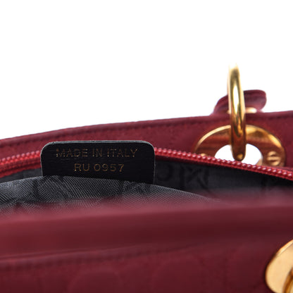 Christian Dior Nylon Cannage Medium Lady Dior Red 9 of 10