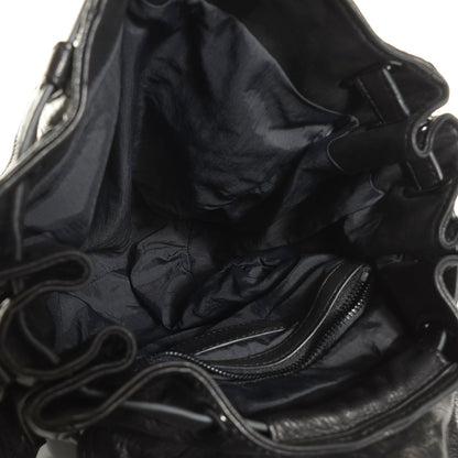 Alexander Wang Lambskin Leopard Embossed Marti Backpack Washed Black Rhodium Hardware 5 of 9