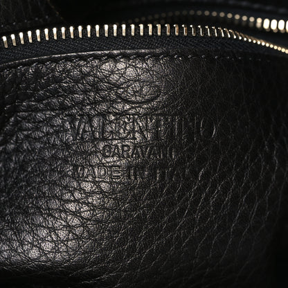 Valentino Garavani Pebbled Calfskin Mini Rockstud Flip-Lock Messenger Bag Black 6 of 8