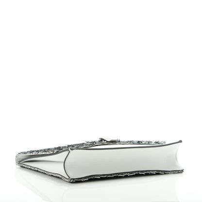 Proenza Schouler Lambskin Woven Small Lunch Bag Clutch Black White 4 of 7