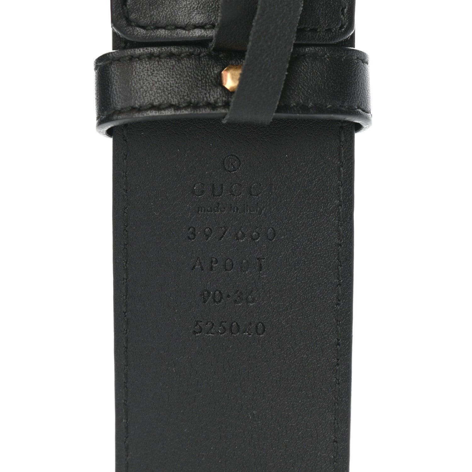 Gucci Calfskin Double G 40mm Belt 90 36 Black 3 of 6