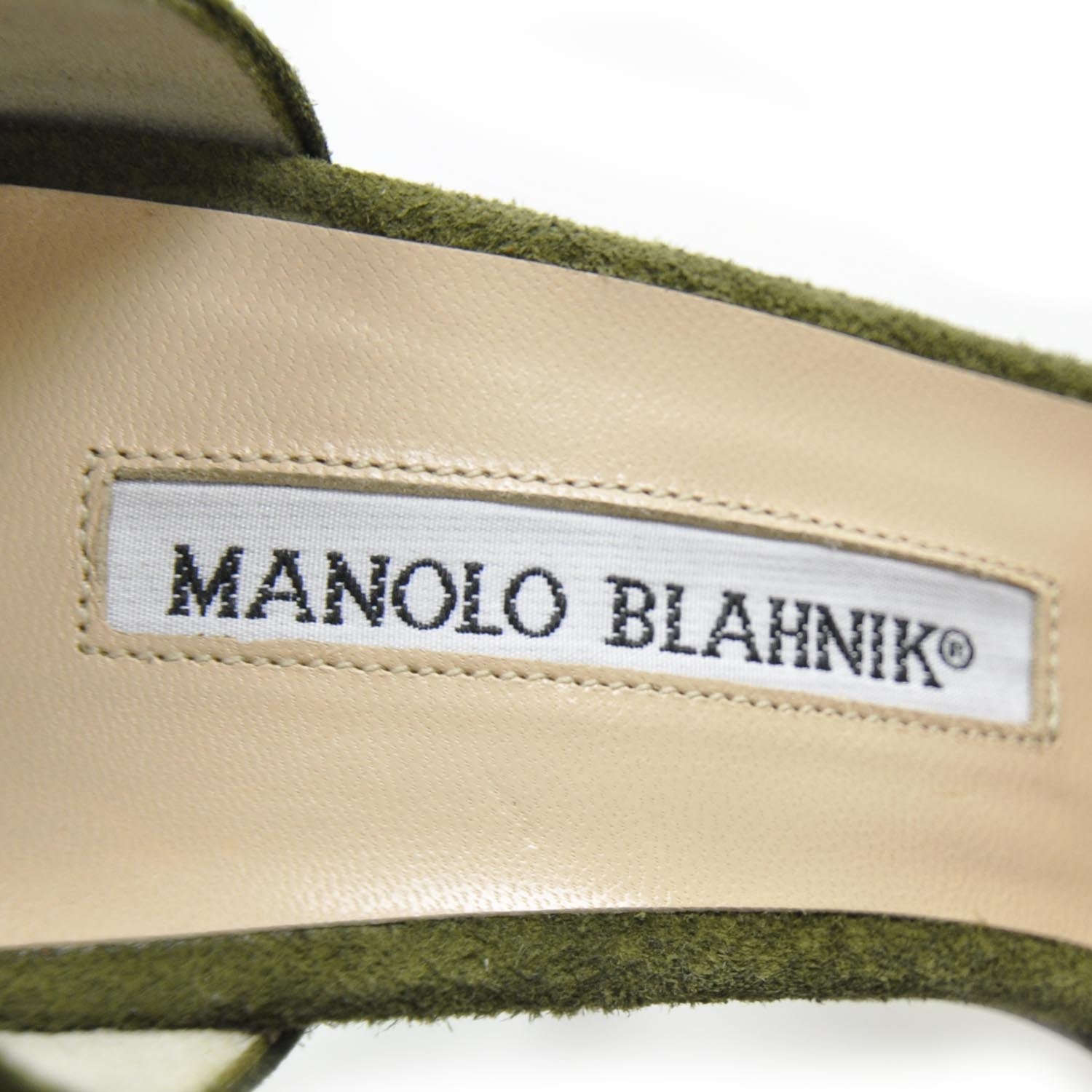 FASHIONPHILE MANOLOBLAHNIKSuedePumps38.5Green 7 of 7