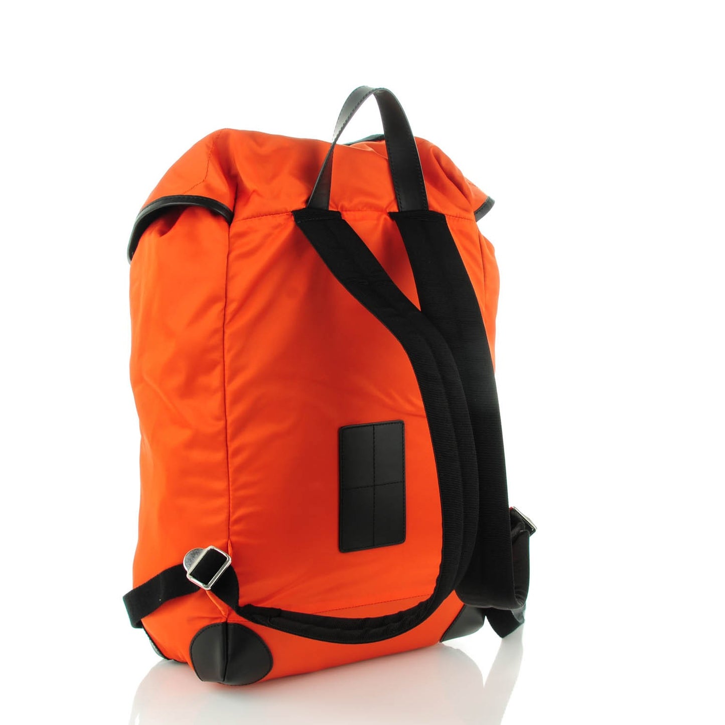 Nylon Calfskin Rider Backpack Orange