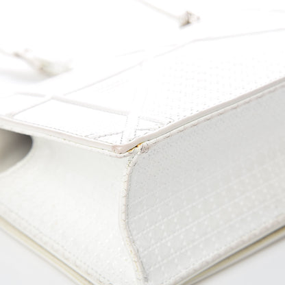 Christian Dior Patent Micro-Cannage Small Diorama Flap Bag White 13 of 17