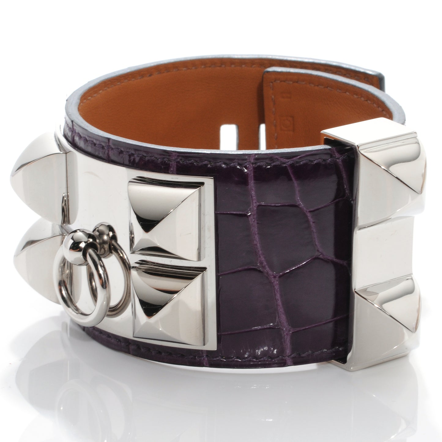 Alligator Collier De Chien CDC Bracelet Small Amethyst