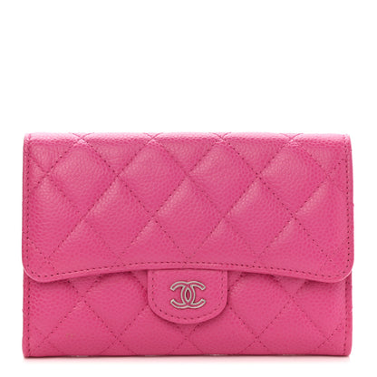 Chanel Caviar Quilted Small Flap Wallet Pink 1 of 10