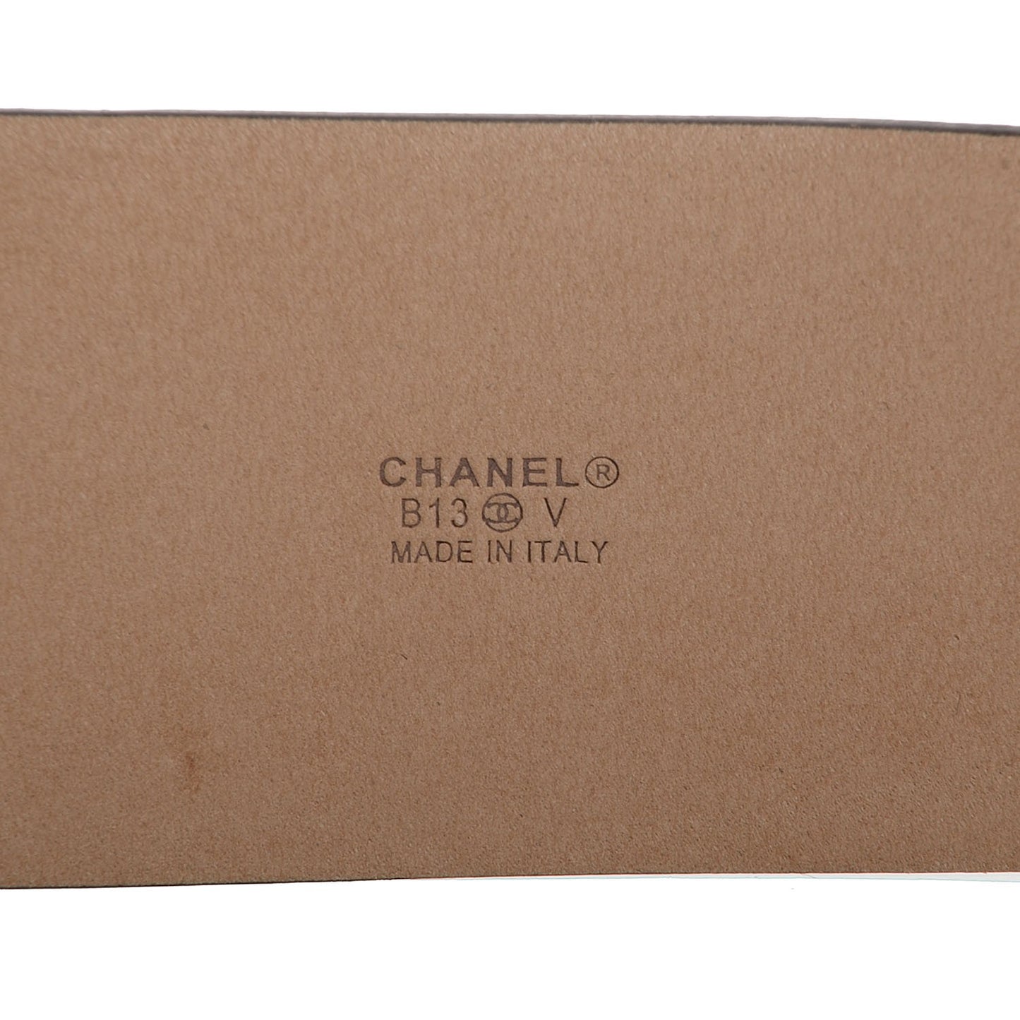 Calfskin CC Logo Belt 85 34 Brown
