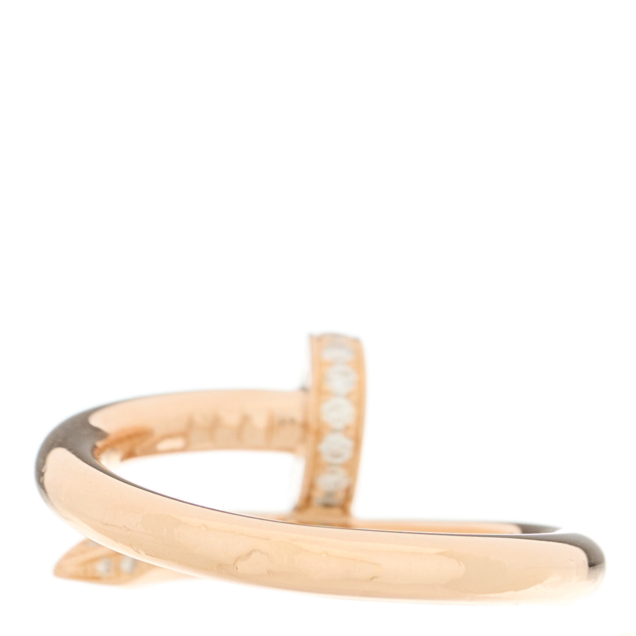 Cartier 18K Pink Gold Diamond Juste Un Clou Ring 53 6.25 3 of 7