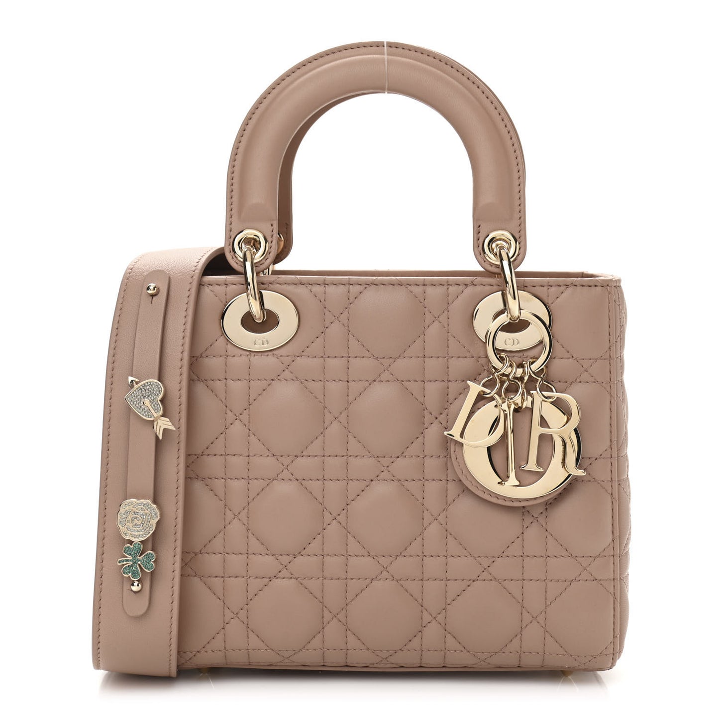 Lambskin Cannage Small My ABCDior Lady Dior Taupe