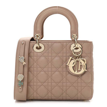 Christian Dior Lambskin Cannage Small My ABCDior Lady Dior Taupe 1 of 10