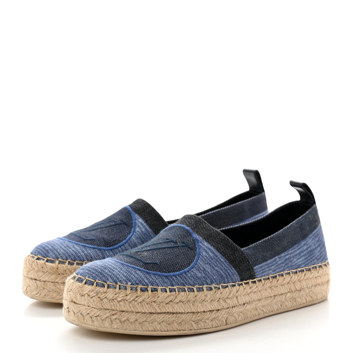 Canvas Postcard Espadrille Flats 38 Blue