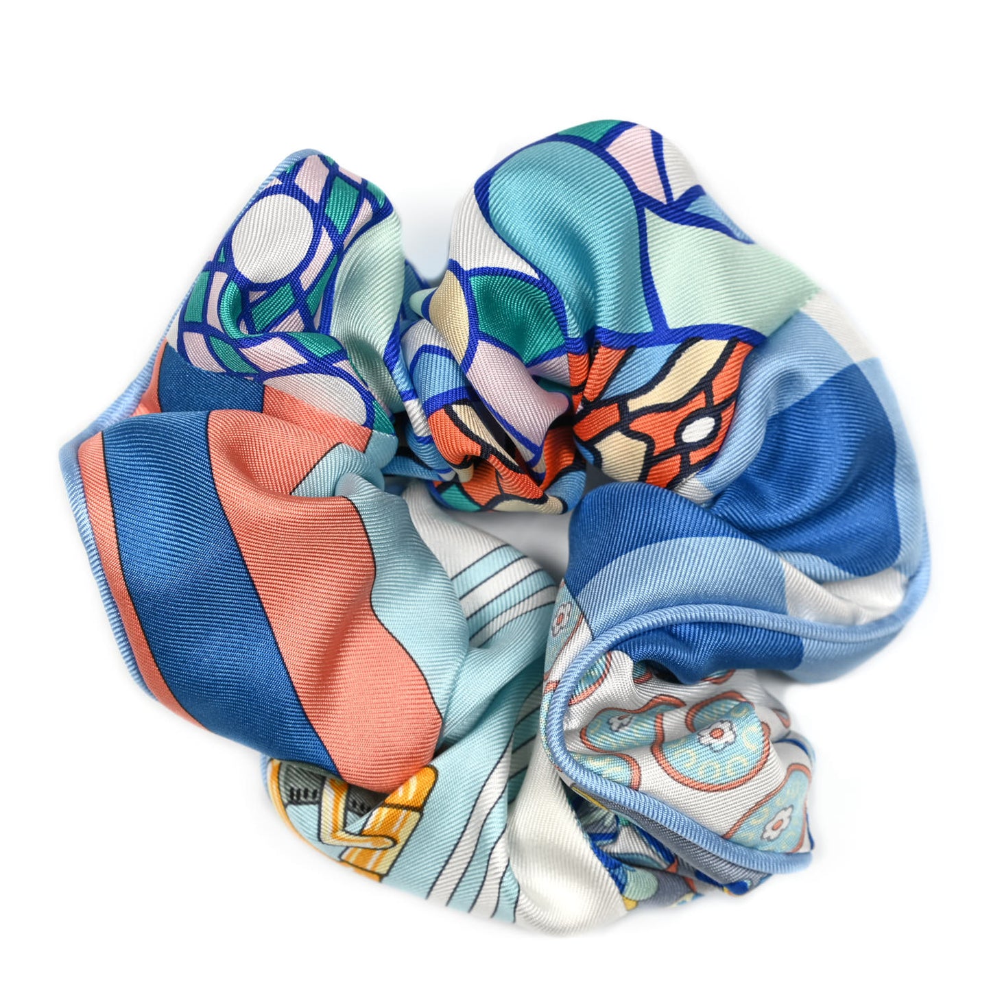 Silk Patchwork Claudia Scrunchie Multicolore