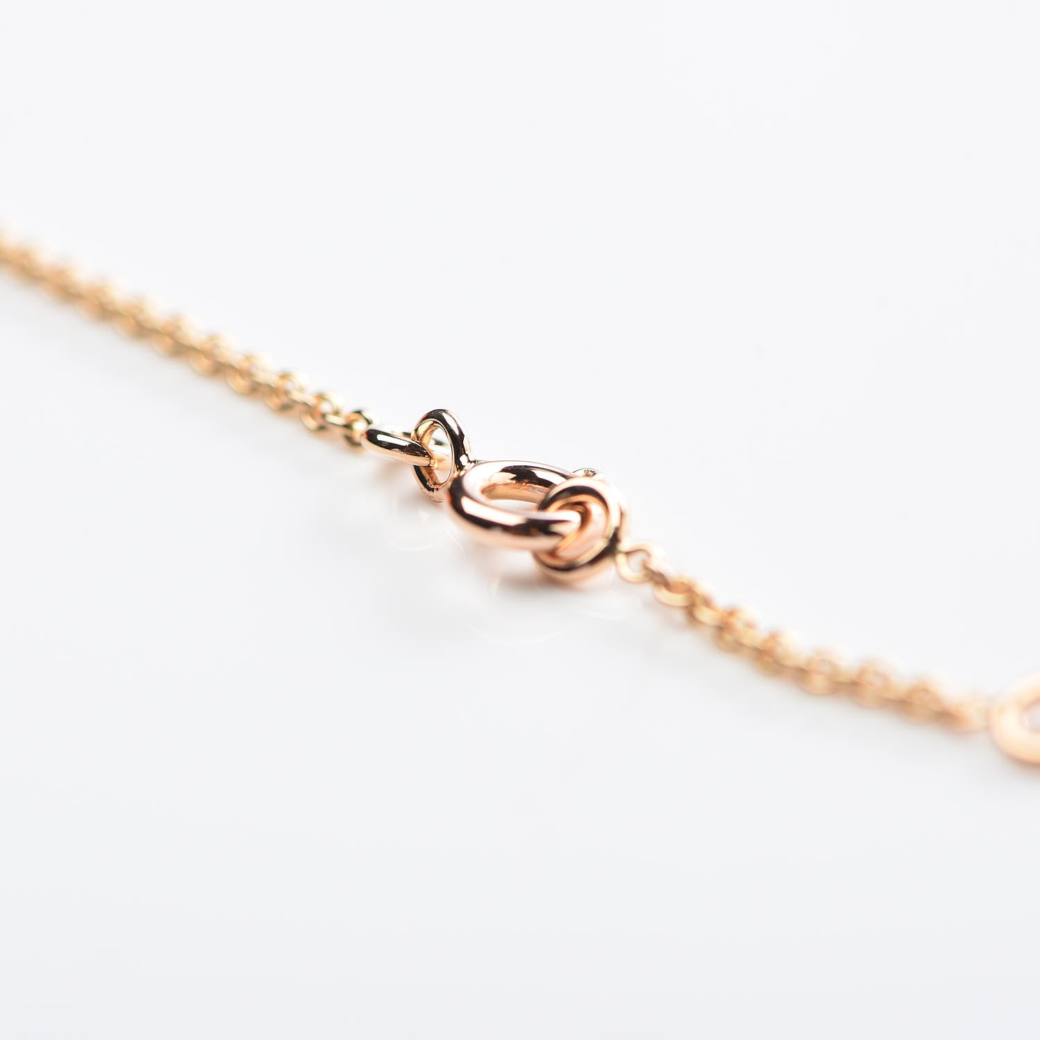 Hermes 18K Rose Gold Diamond Kelly Amulette Pendant Necklace 6 of 7