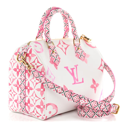 Louis Vuitton Monogram Giant By The Pool 2.0 Speedy Bandouliere 25 Rose 3 of 9