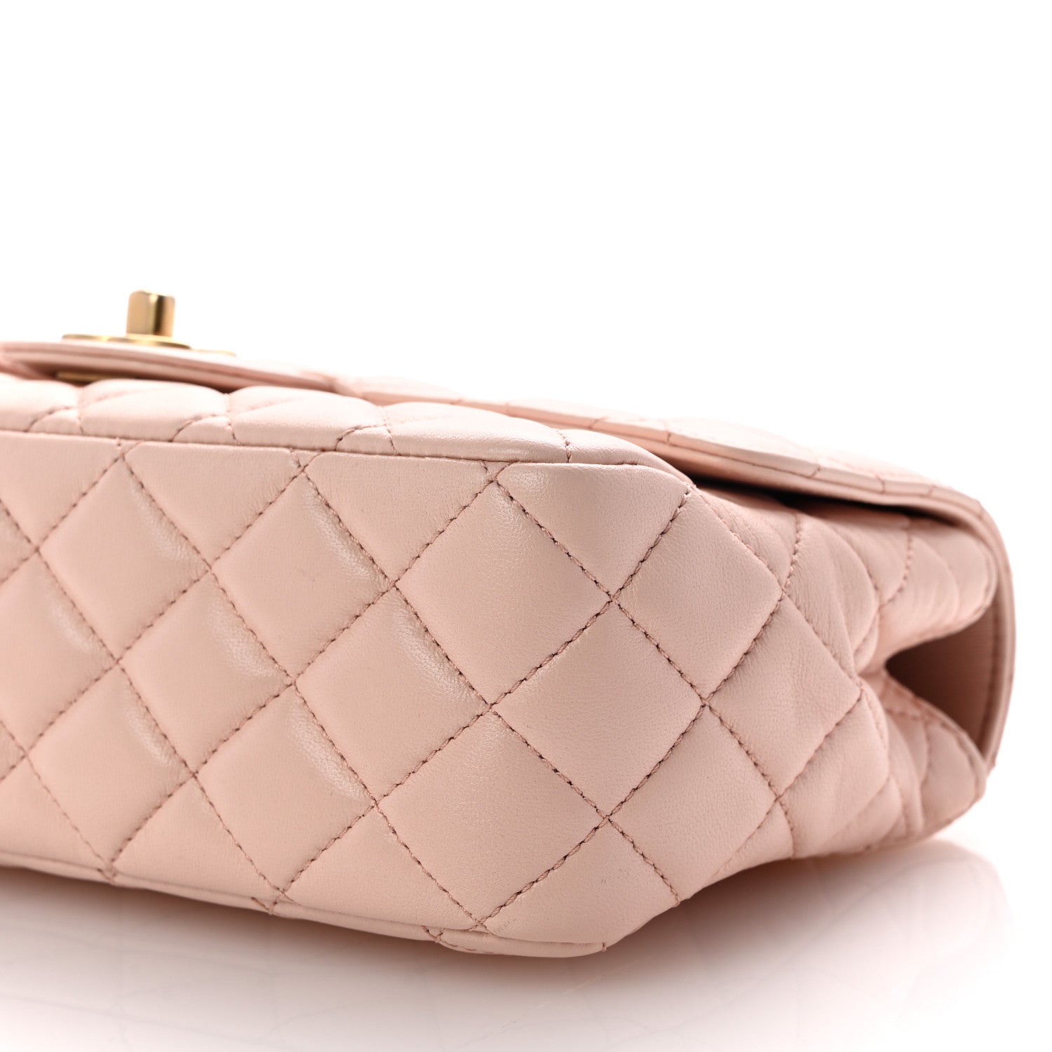 Chanel Lambskin Quilted Small Metal Top Handle Flap Light Pink 10 of 12