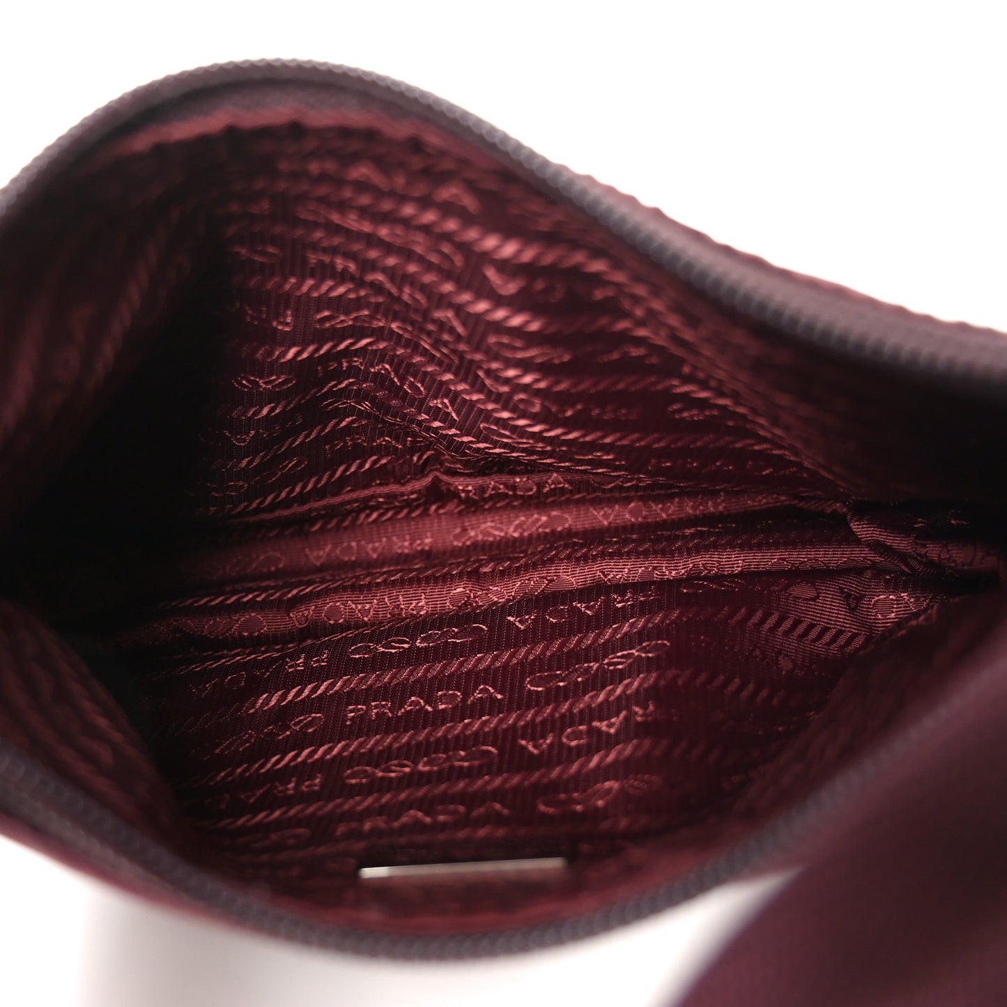 Tessuto Nylon Saffiano Mini Re-Edition 2005 Bag Bordeaux