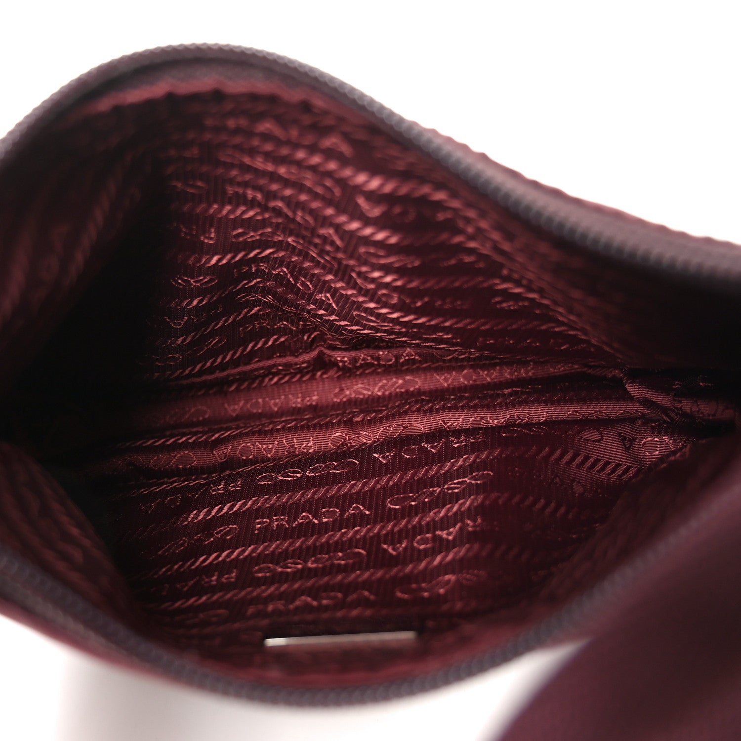 Prada Tessuto Nylon Saffiano Mini Re-Edition 2005 Bag Bordeaux 5 of 9