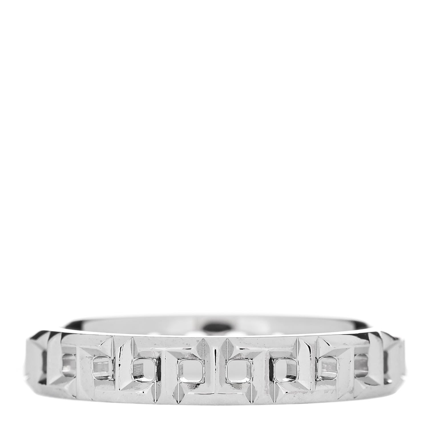 Tiffany 18K White Gold T True Narrow Band Ring 52 6 3 of 5