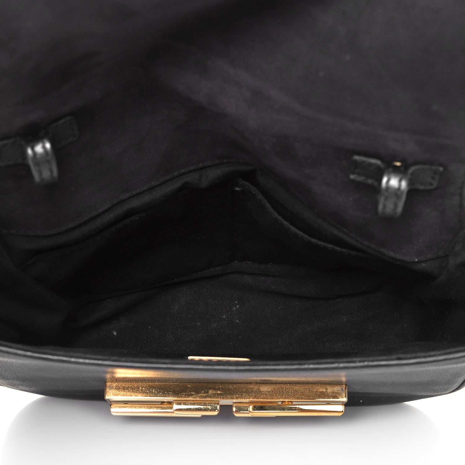 Fendi Vitello Dolce Baguette Shoulder Bag Black 7 of 9