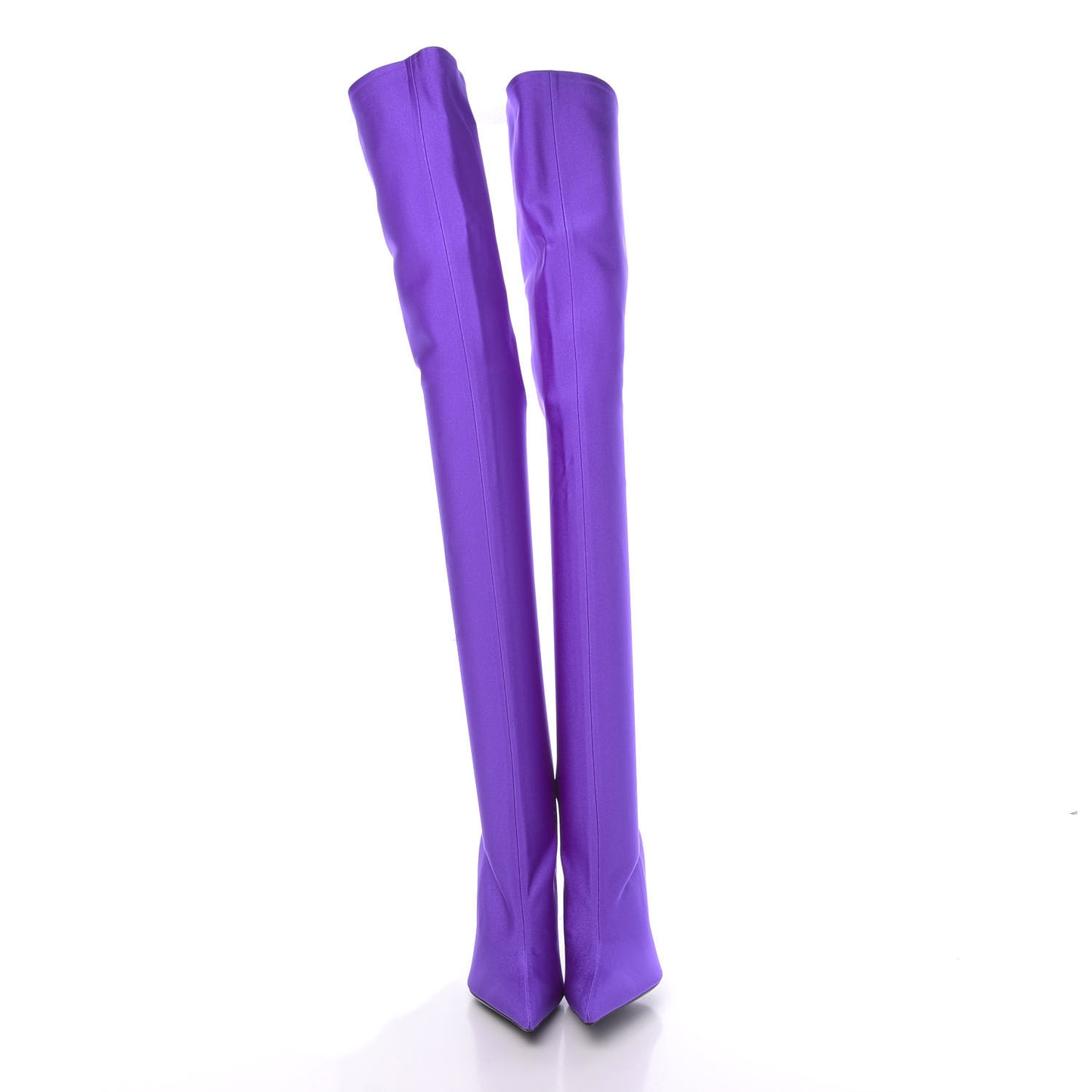Spandex Pointed Toe Knife Thigh High Boots 37 Violet