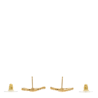 Chanel Crystal Twist CC Earrings Gold 3 of 5