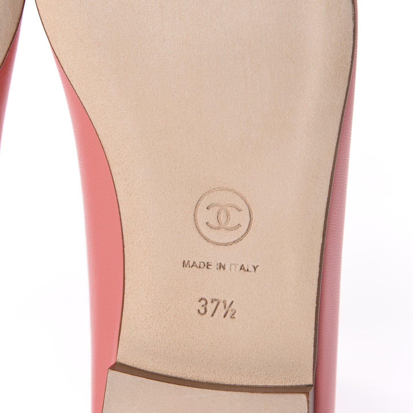 Lambskin Cap Toe CC Ballerina Flats 37.5 Pink