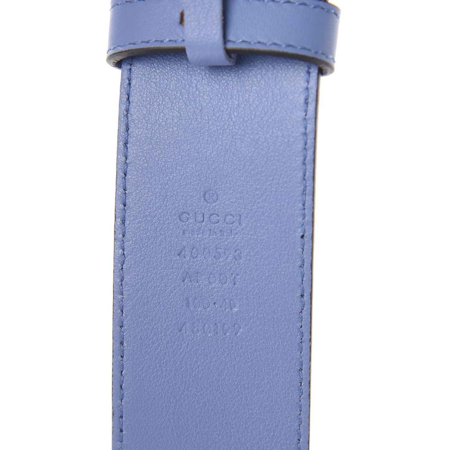 Calfskin Double G 40mm Belt 100 40 Clear Sky Blue
