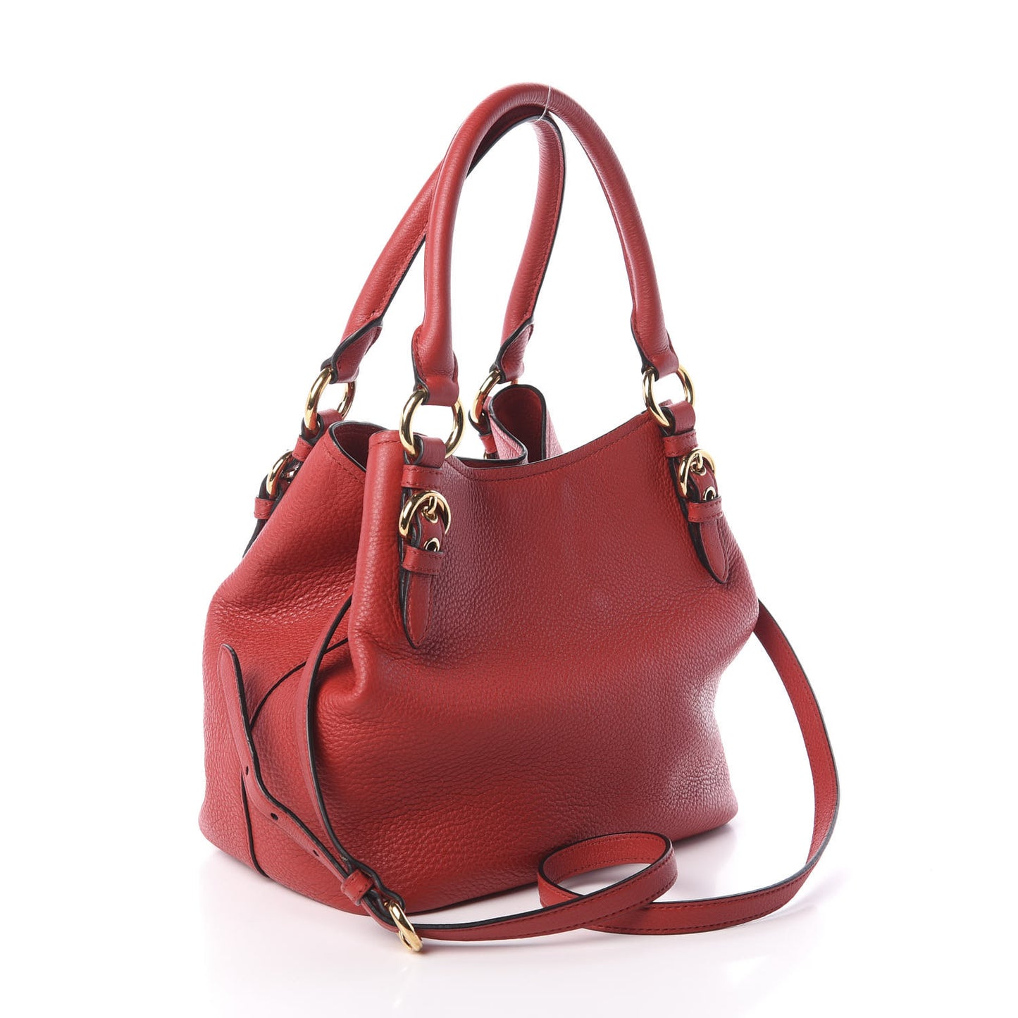Vitello Phenix Shopping Tote Rosso