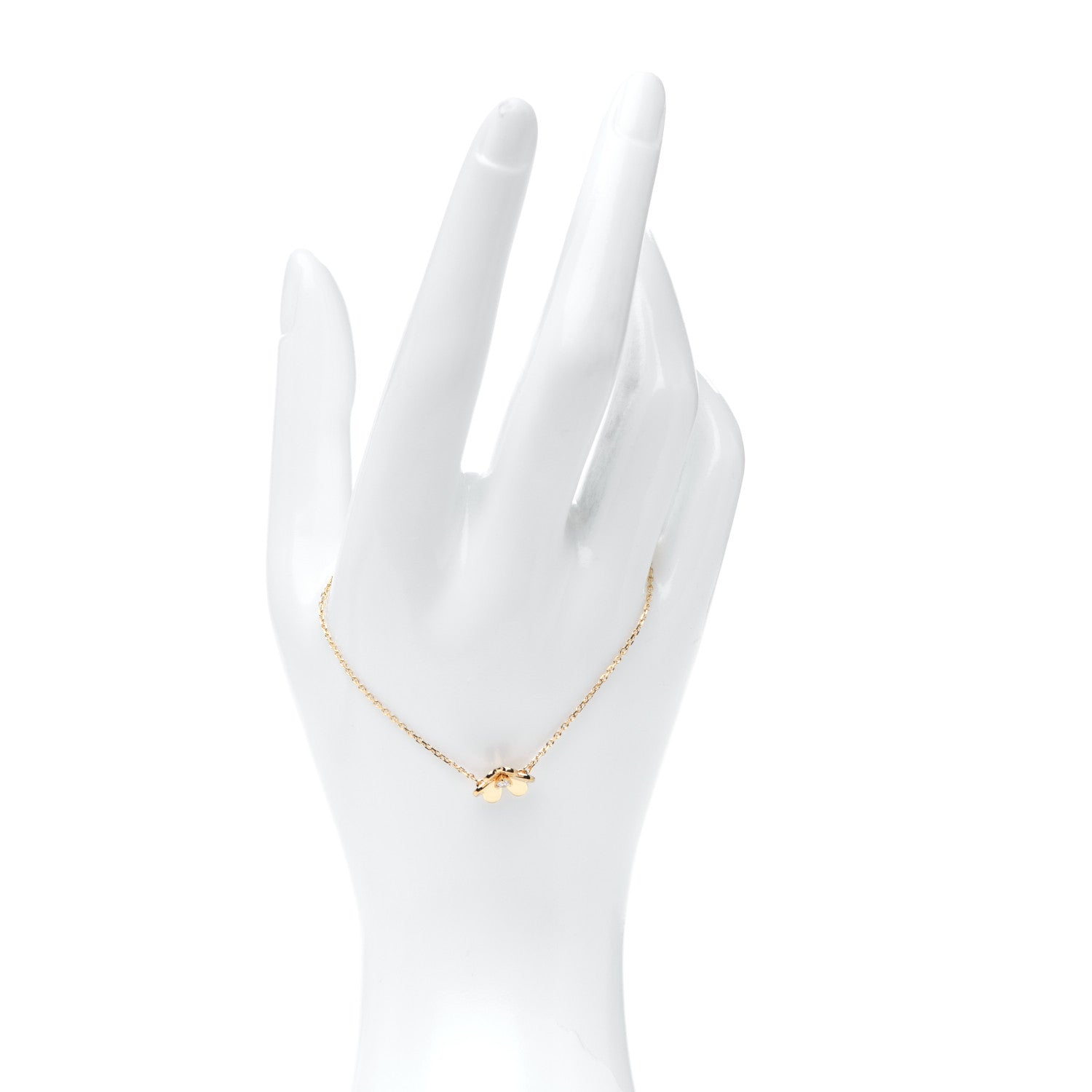 Van Cleef & Arpels 18K Yellow Gold Diamond Mini Frivole Bracelet 2 of 7