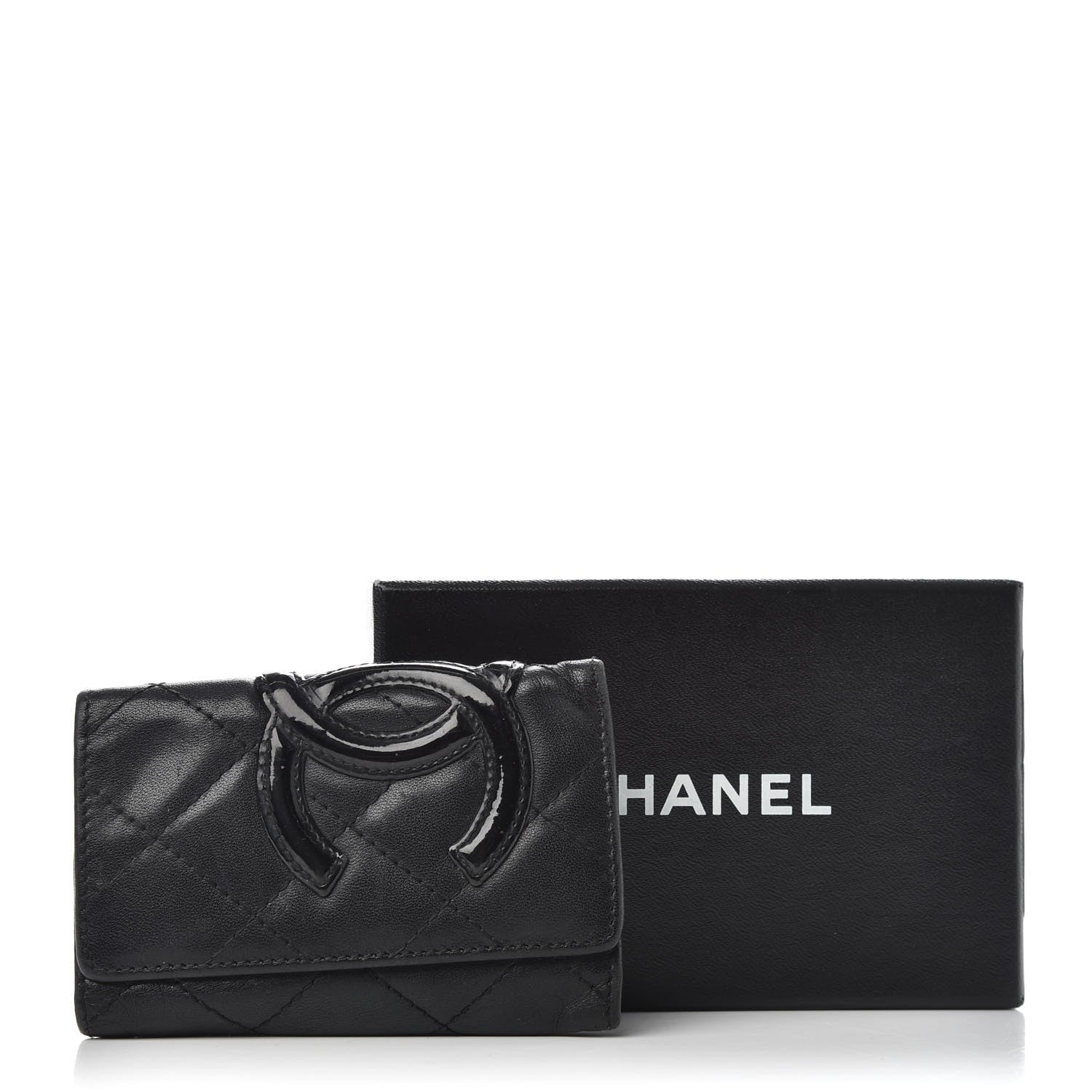 Chanel Calfskin Quilted Cambon 6 Key Holder Black 11 of 11