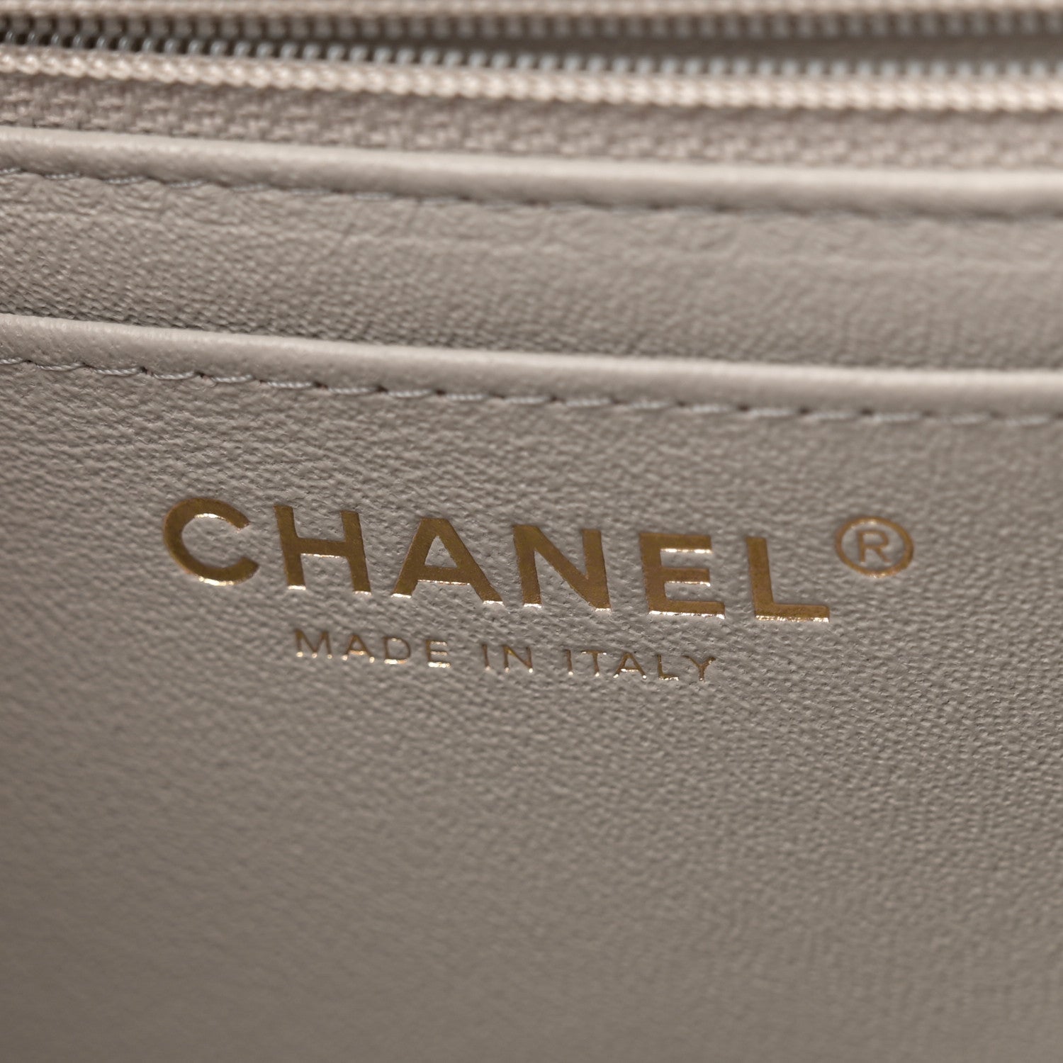 Chanel Lambskin Quilted Mini Square Flap Grey 6 of 11