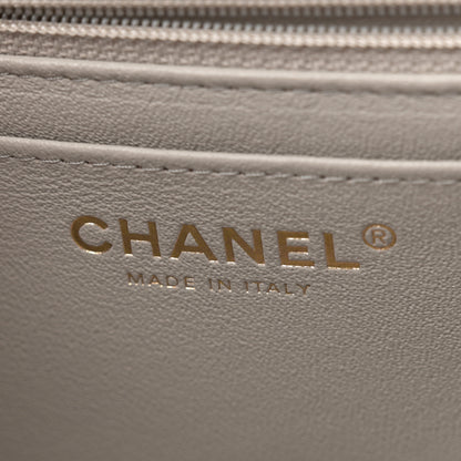 Chanel Lambskin Quilted Mini Square Flap Grey 6 of 11