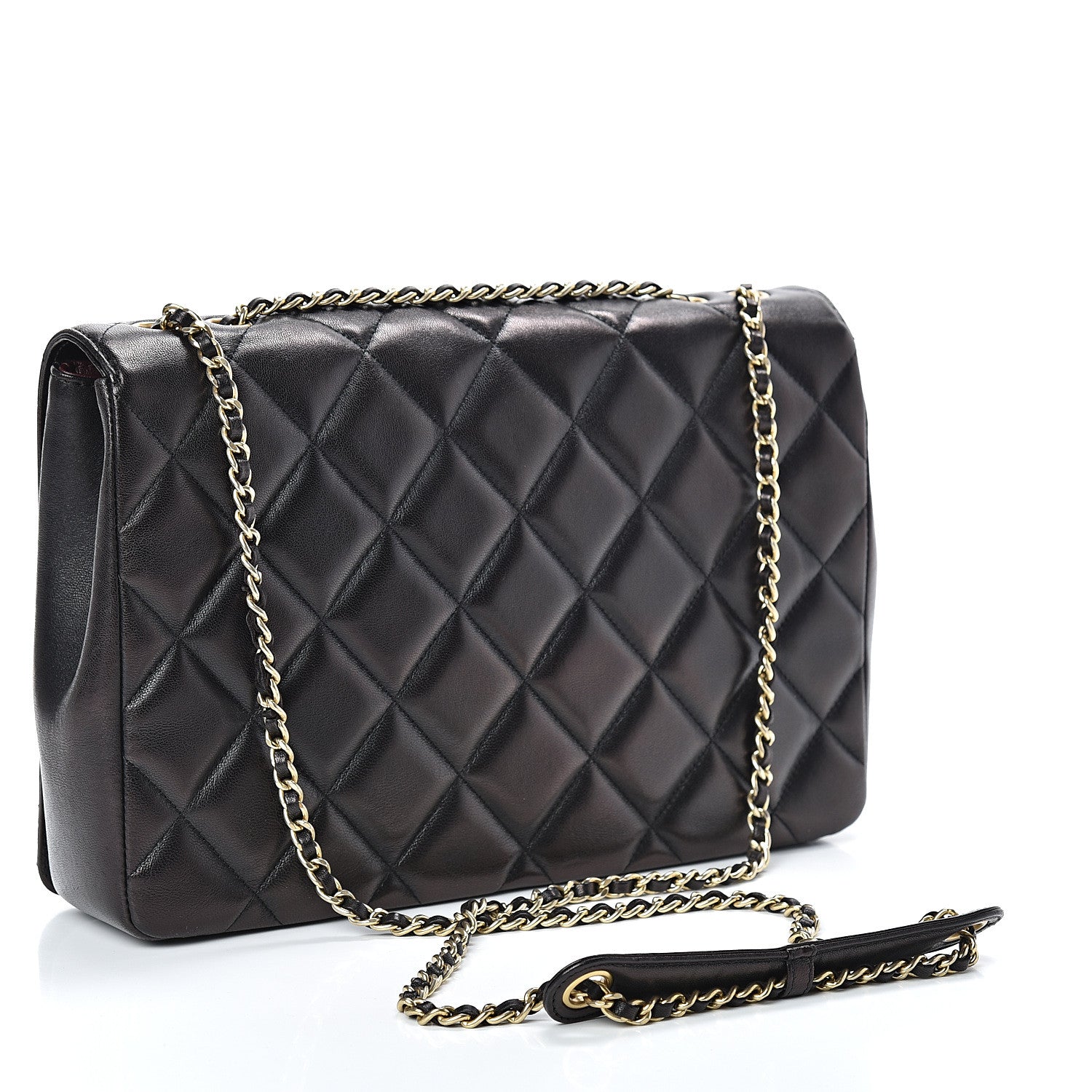 Chanel Lambskin Quilted Medium Diamond CC Flap Black 3 of 20