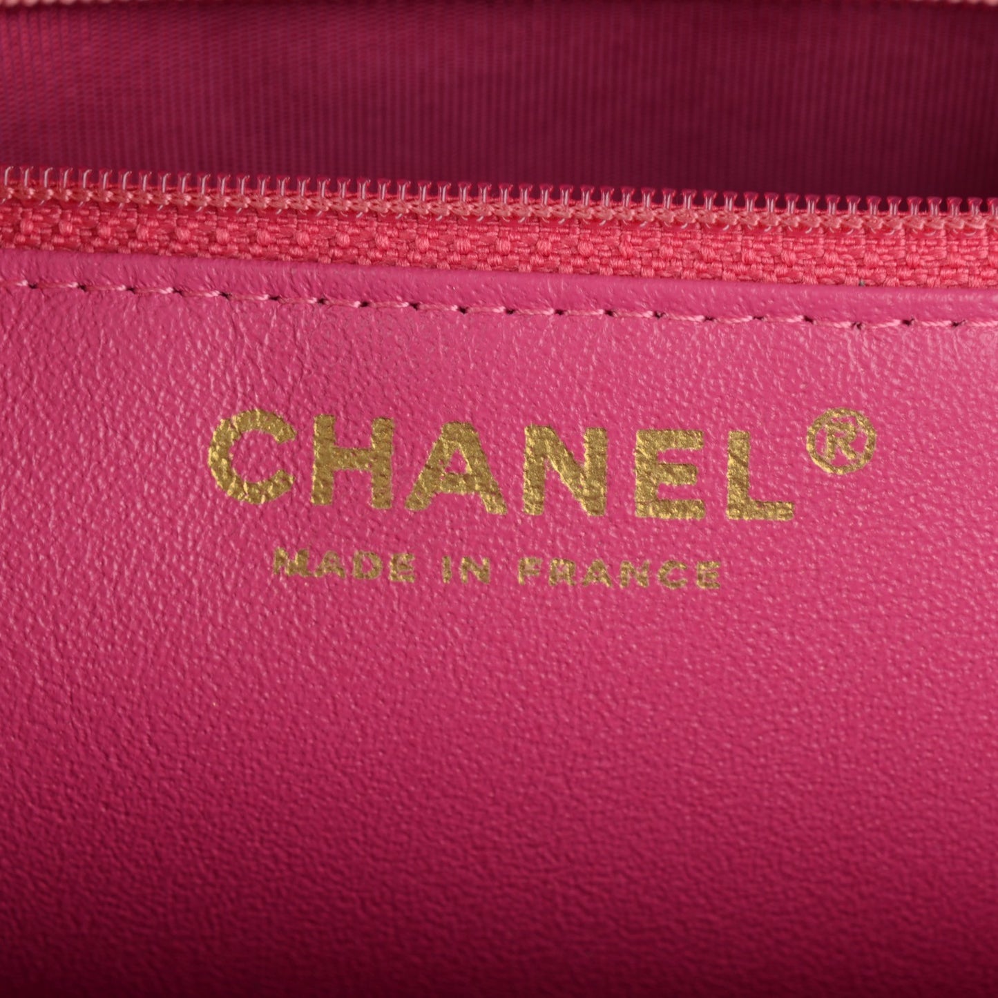 Lambskin Chevron Quilted Timeless Clutch Dark Pink