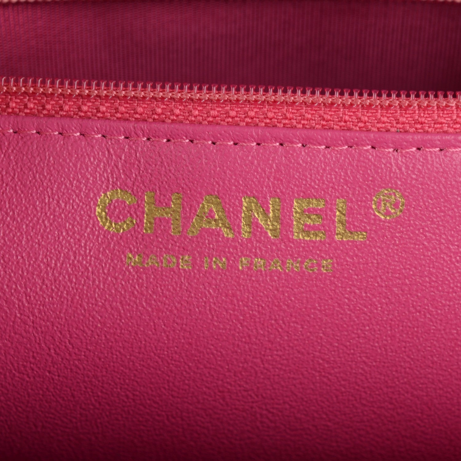 Chanel Lambskin Chevron Quilted Timeless Clutch Dark Pink 7 of 7